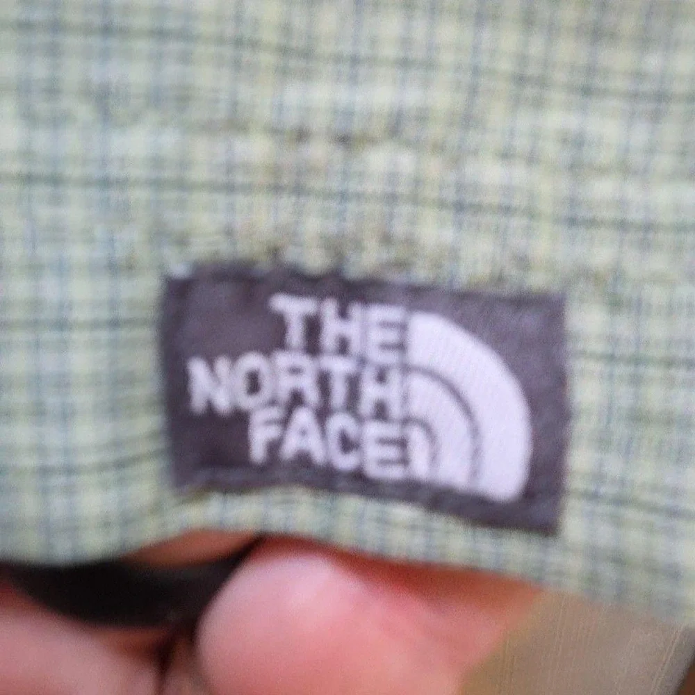 The North Face Shirt Mens‎ Large Green Check Short Sleeve Lined Button-Up Casual